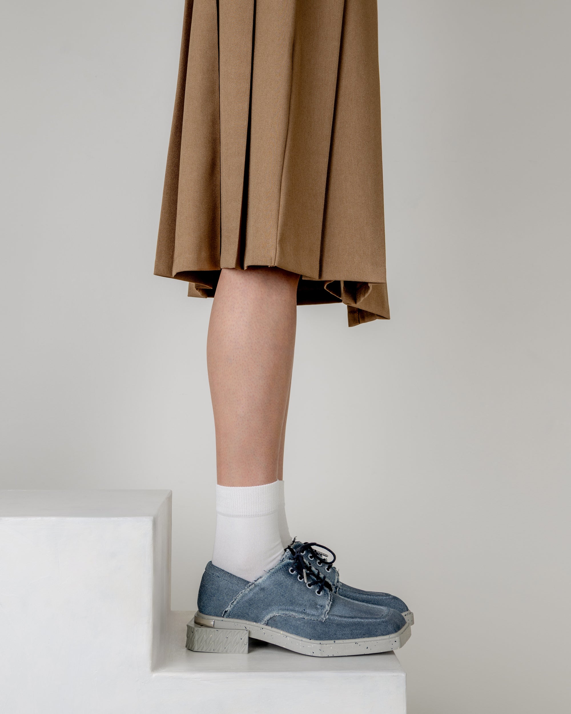 ADIEU BEING Denim Shoes in CONCRETE