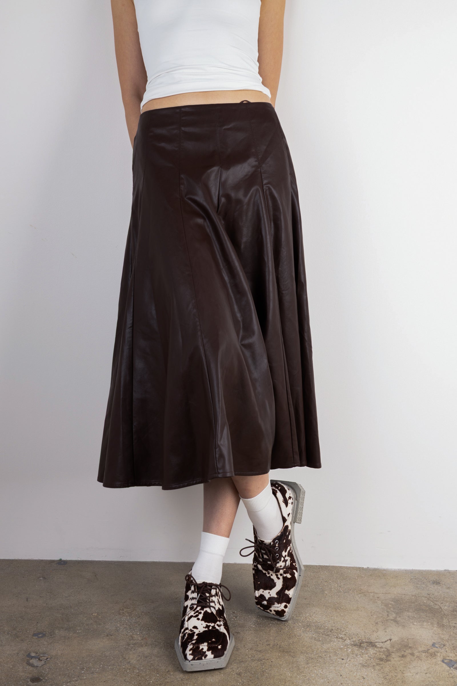 ADIEU BEING Leather Shoes in MARBLE