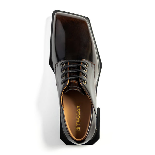 ADIEU BEING Leather Shoes in BURNT WOOD