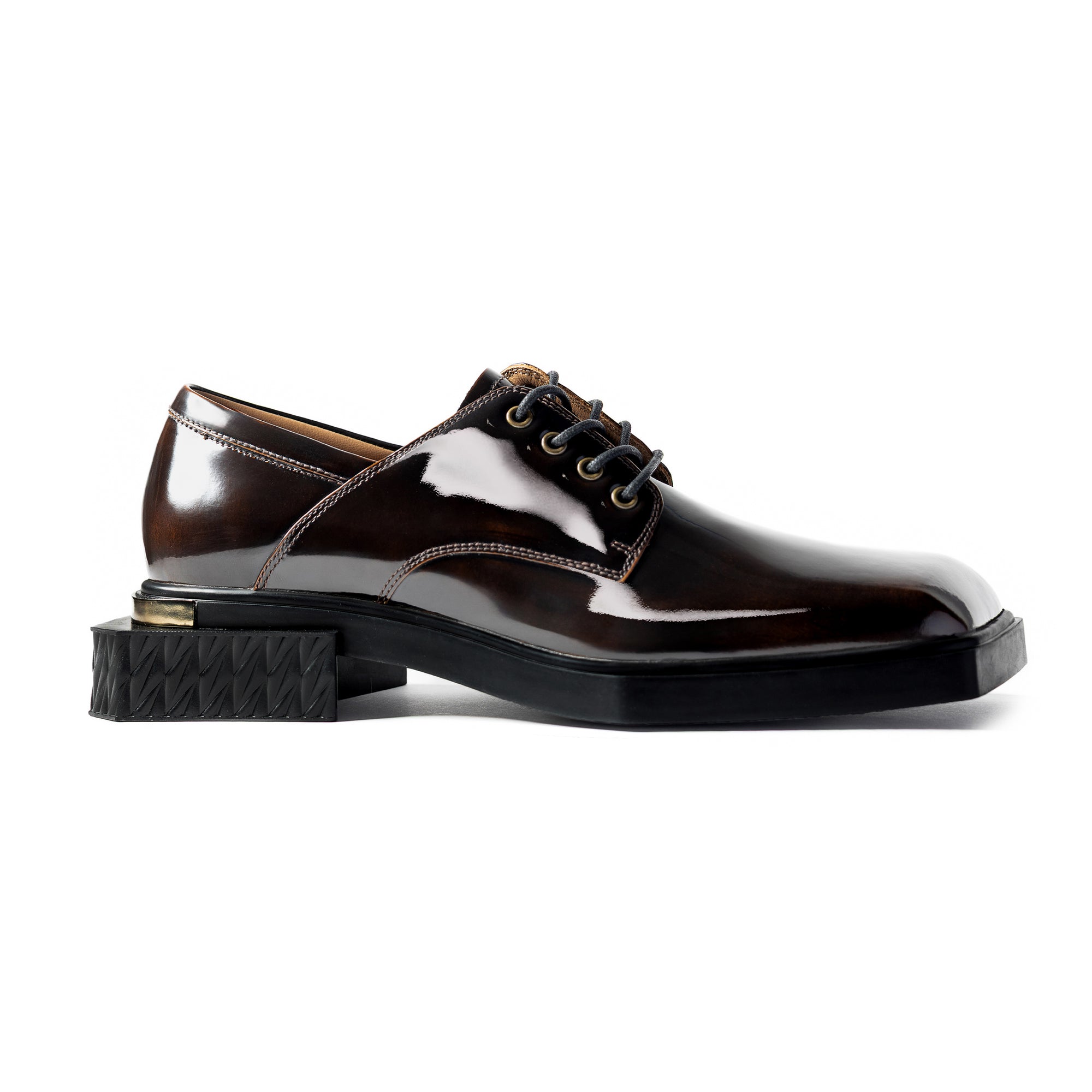ADIEU BEING Leather Shoes in BURNT WOOD