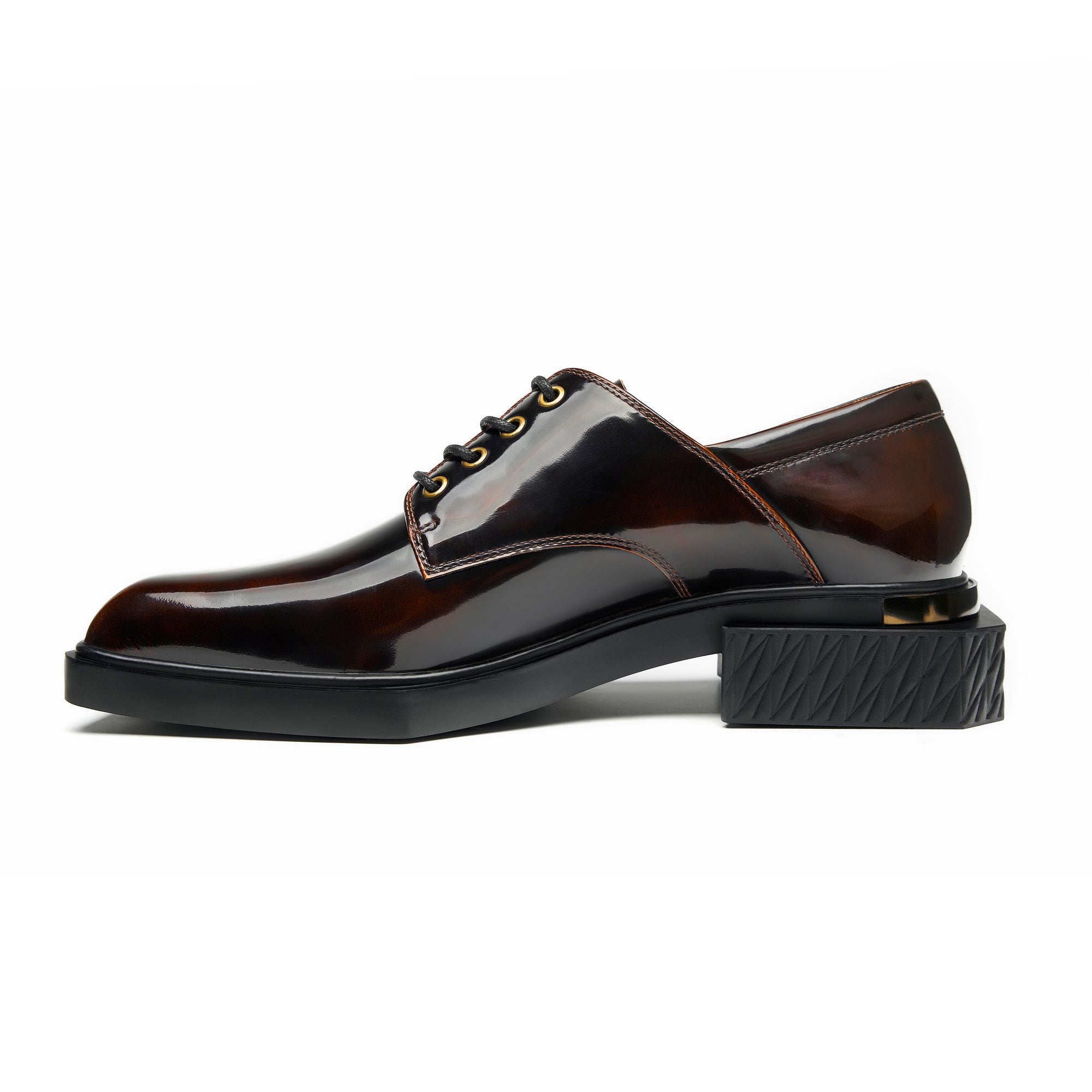 ADIEU BEING Leather Shoes in BURNT WOOD