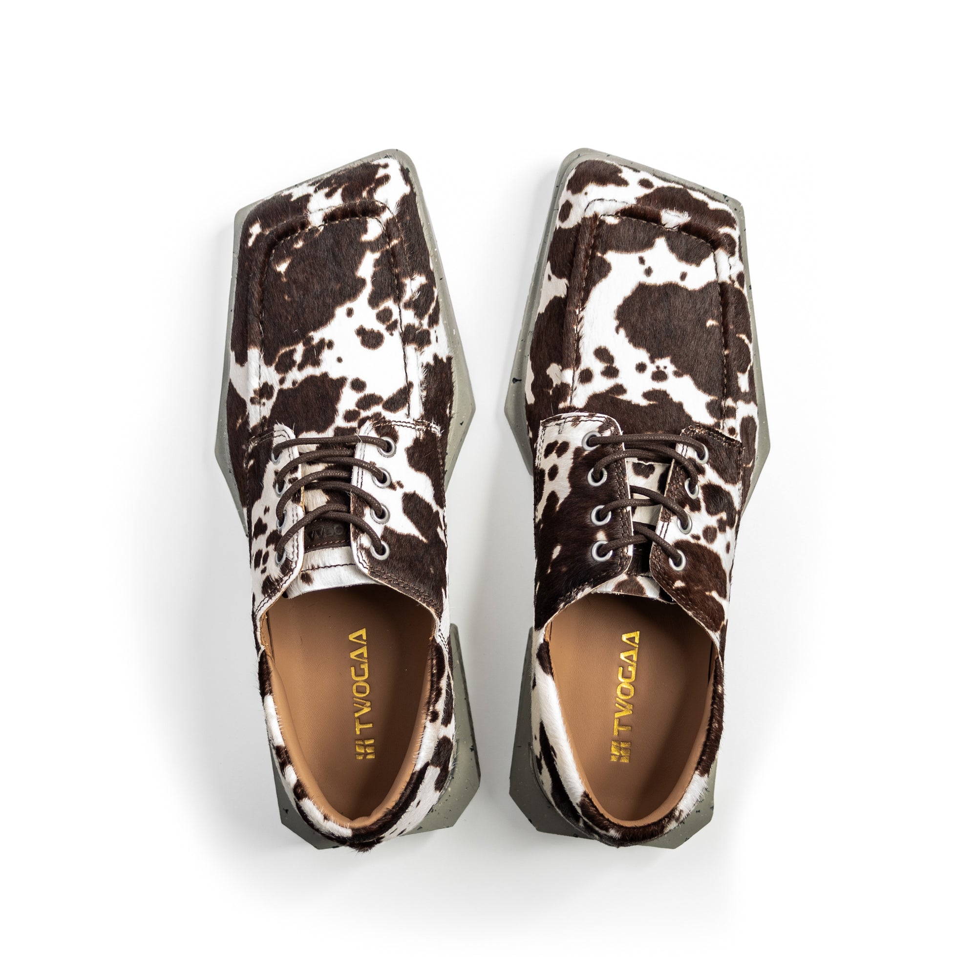 ADIEU BEING Leather Shoes in MARBLE