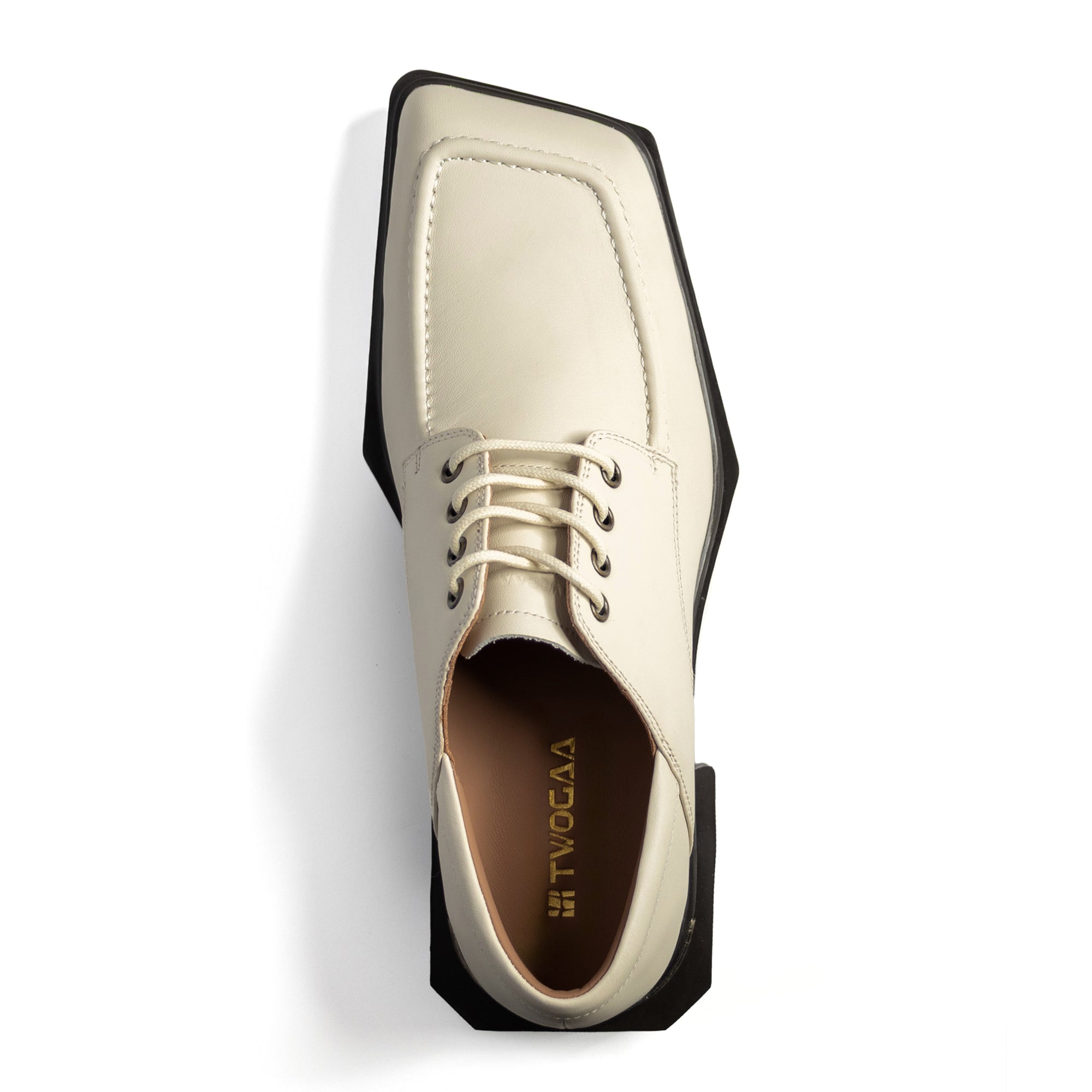 ADIEU BEING Leather Shoes in LIMESTONE