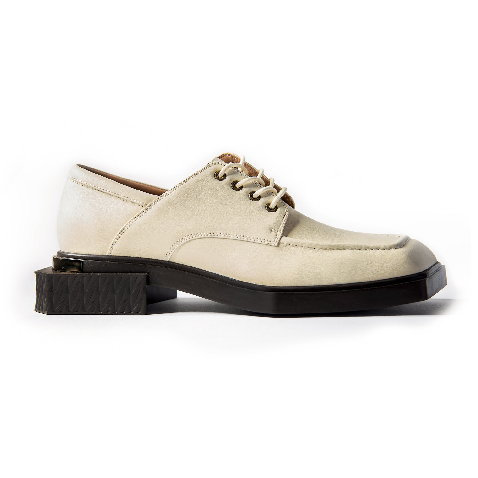 ADIEU BEING Leather Shoes in LIMESTONE