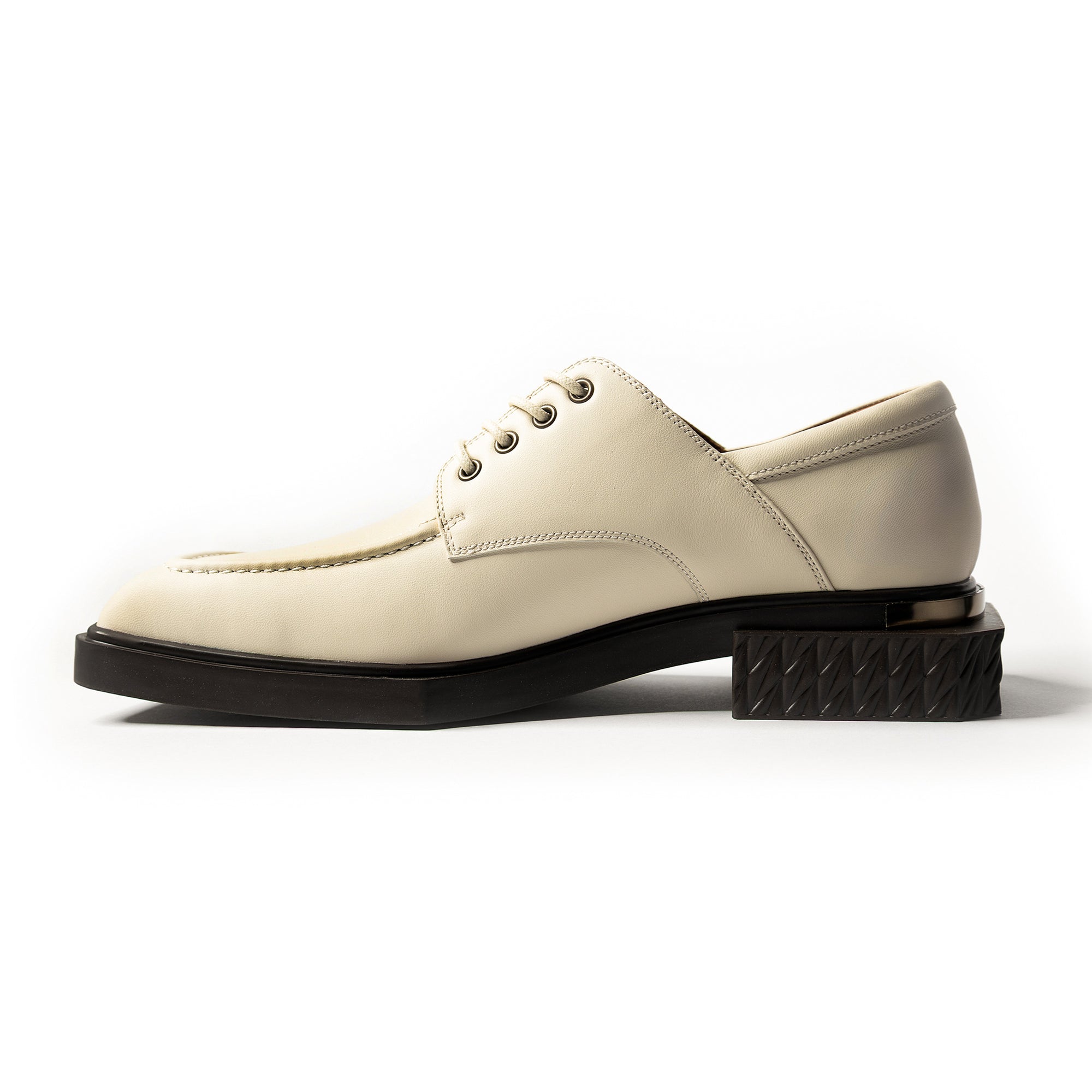 ADIEU BEING Leather Shoes in LIMESTONE