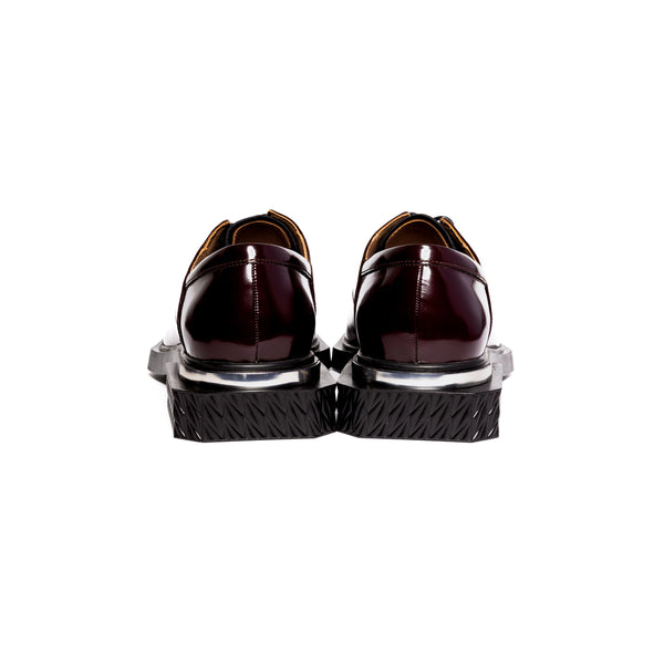 ADIEU BEING Leather Shoes in MAROON TILE