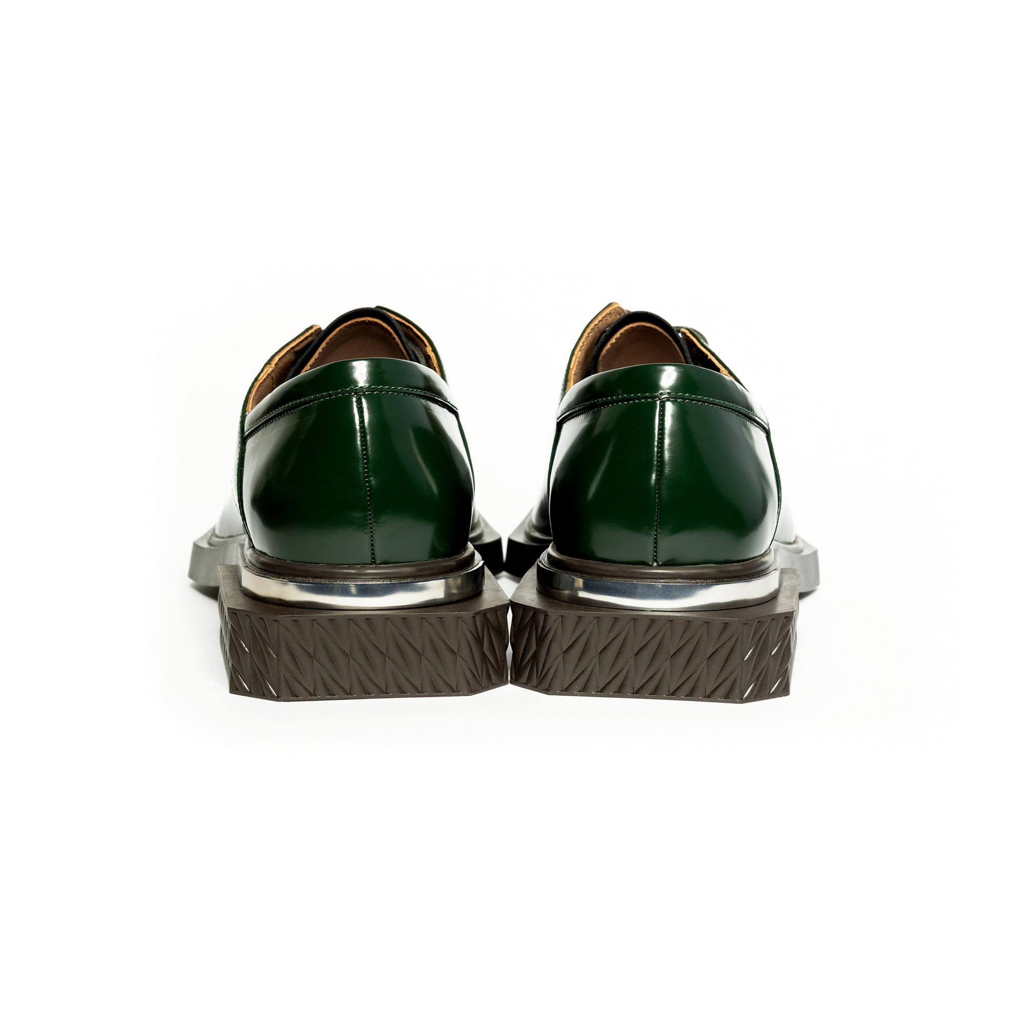ADIEU BEING Leather Shoes in MOSS