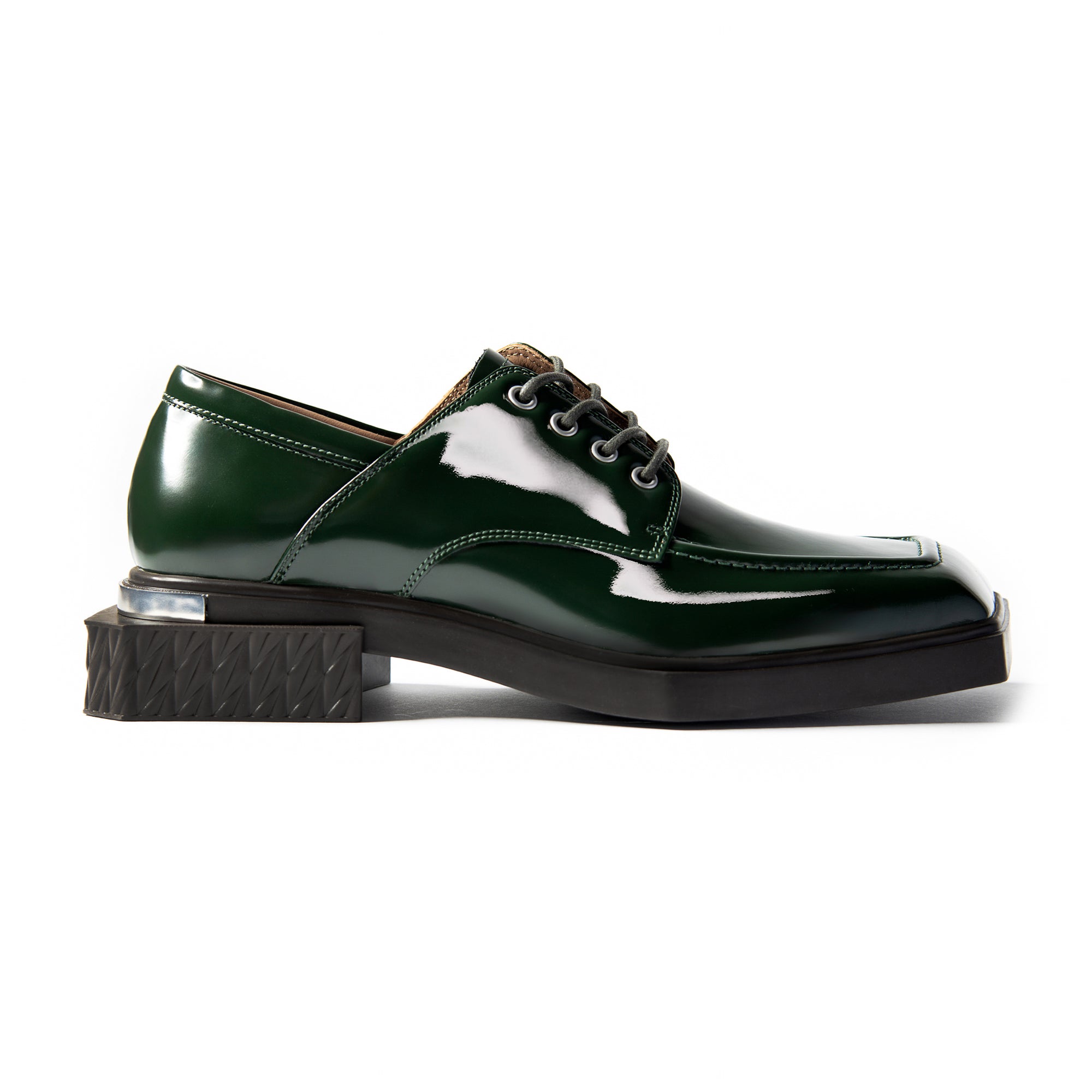 ADIEU BEING Leather Shoes in MOSS