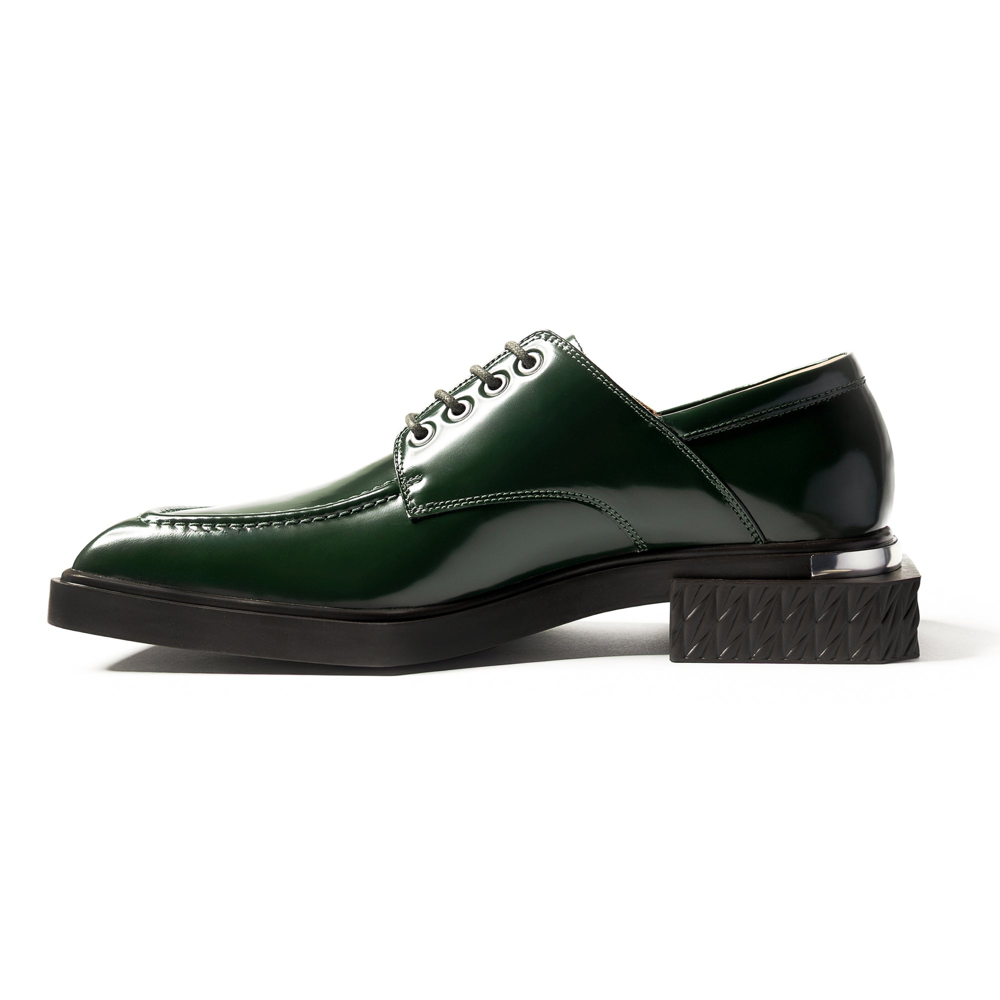 ADIEU BEING Leather Shoes in MOSS