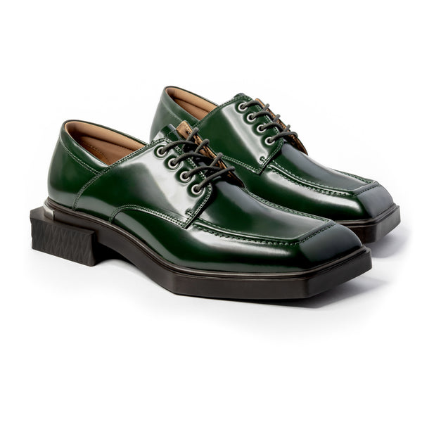 ADIEU BEING Leather Shoes in MOSS